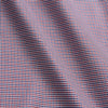 View 4 of product The Turnbull & Asser Burgundy Multi Check Contrast Cotton Gown features a long silhouette with a shawl collar, waist tie, and three pockets, accented by red, black, and white checkered trim—ideal for luxurious nights at home.
