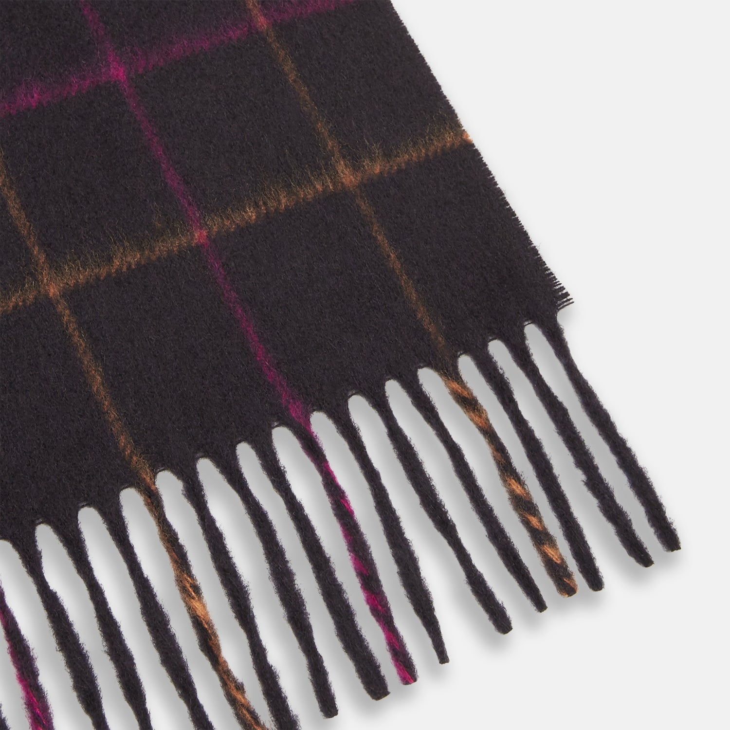 Image 3 of product Purple Multi Tattersall Check Cashmere Scarf