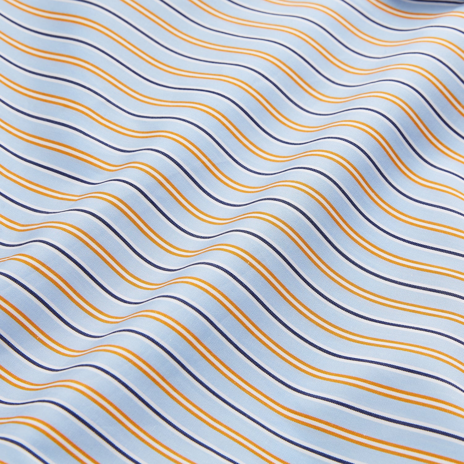 Image 5 of product Blue, Orange & Navy Multi Stripe Regular Fit Shirt with T&A Collar and 3 Button Cuffs