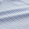 View 4 of product The Turnbull & Asser Blue, Purple & Green Stripe Regular Fit Shirt features a T&A collar and 3 button cuffs, laid flat on a white surface.