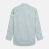 View 5 of product The Turnbull & Asser Green, Navy & Pink Stripe Regular Fit Shirt features a T&A collar, 3 button cuffs, and bold vertical stripes for a classic look.