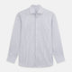 Grey Multi Stripe Tailored Fit Twill Shirt with Kent Collar and 2 Button Cuffs