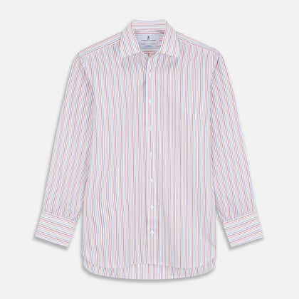 Red Multi Blazer Stripe Regular Fit Mayfair Shirt