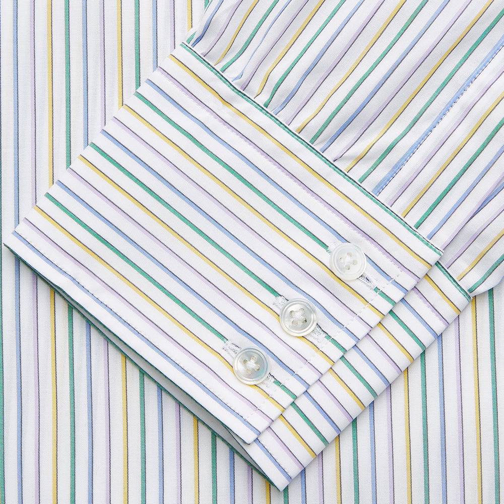 Yellow Multi Blazer Stripe Regular Fit Mayfair Shirt