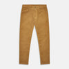 View 1 of product The Caramel Cord Mylo Trousers by Turnbull & Asser, slim-fit with a five-pocket design, are displayed flat on a white background.