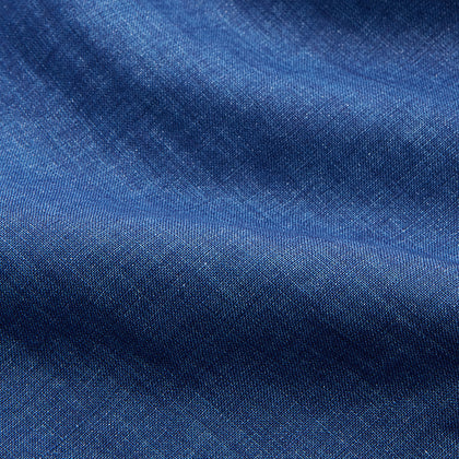 Navy Linen Weekend Fit Blake Shirt Image 3