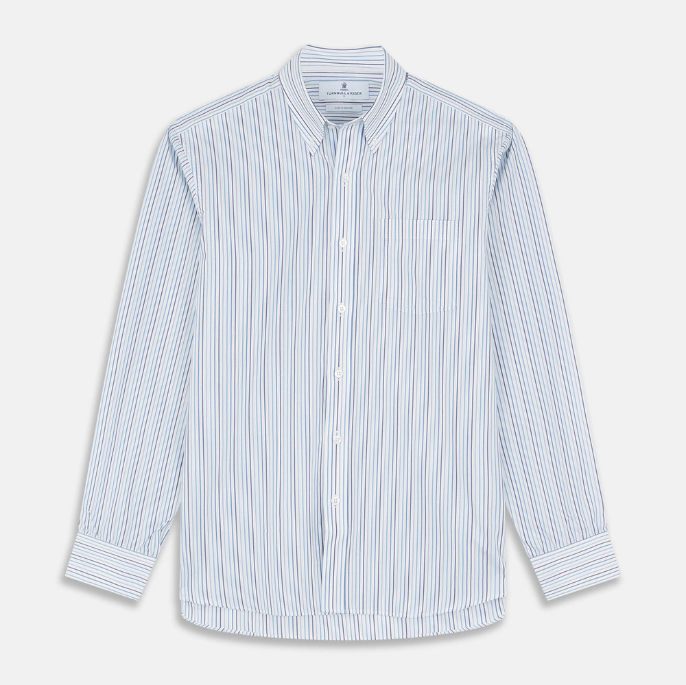 Blue Multi Blazer Stripe Weekend Fit Suffolk Shirt