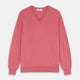 Pink Cashmere Paden V-Neck Jumper