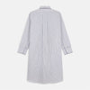 White and Navy Striped Cotton Sussex Nightshirt
