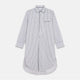 White and Navy Striped Cotton Sussex Nightshirt