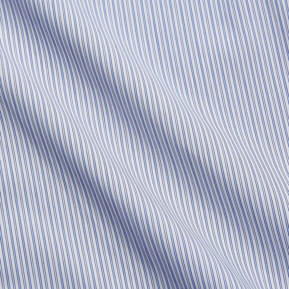 Blue Multi Stripe Cotton Regular Fit Whitby Shirt