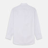 View 5 of product The Turnbull & Asser Blue Multi Check Cotton Regular Fit Mayfair Shirt features long sleeves, a button-down front, pointed collar, and buttoned cuffs, displayed on a plain white background.