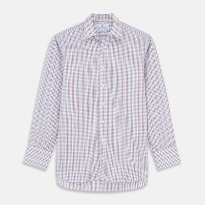 Red Multi-check Cotton Regular Fit Mayfair Shirt