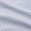 View 4 of product The Turnbull & Asser Purple Multi-check Cotton Mayfair Shirt is a men’s long-sleeve, button-up dress shirt with a T&A collar, featuring a purple multi-check pattern and shown flat on a white background.