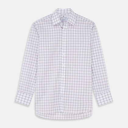 Red and Blue Multi-check Cotton Regular Fit Mayfair Shirt