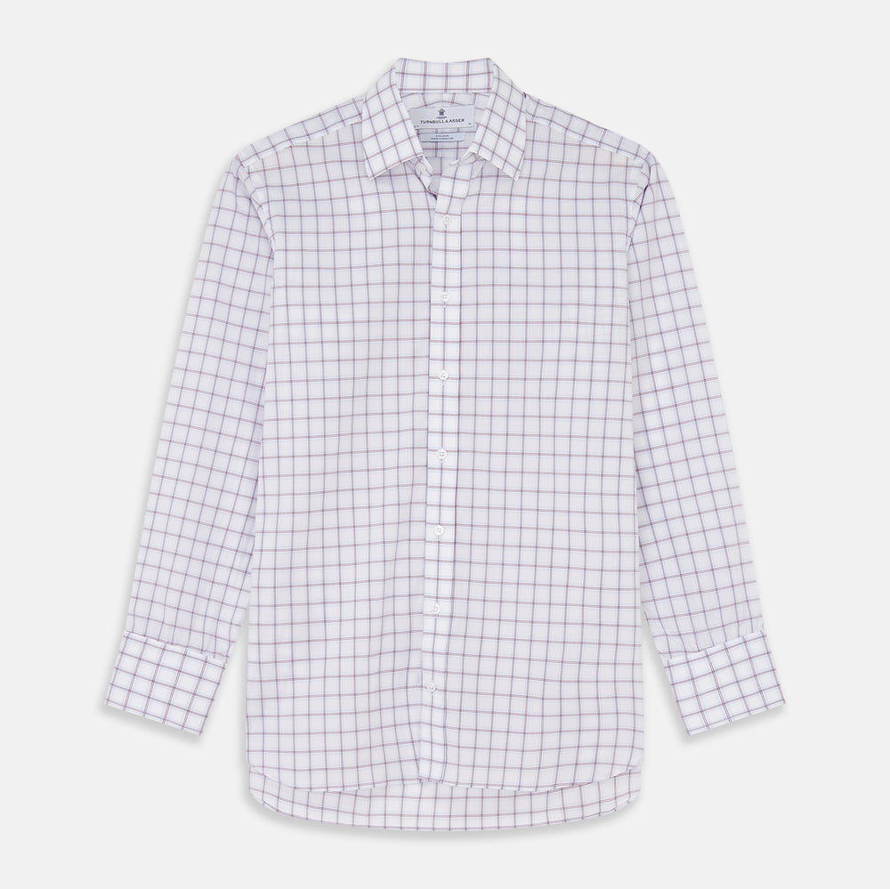 Red and Blue Multi-check Cotton Regular Fit Mayfair Shirt