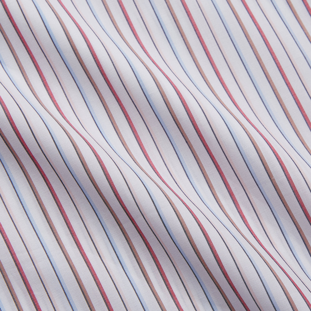 Red Multi-stripe Cotton Regular Fit Mayfair Shirt