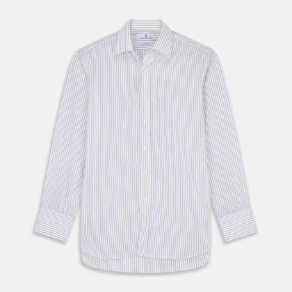 Purple Multi-stripe Cotton Regular Fit Mayfair Shirt