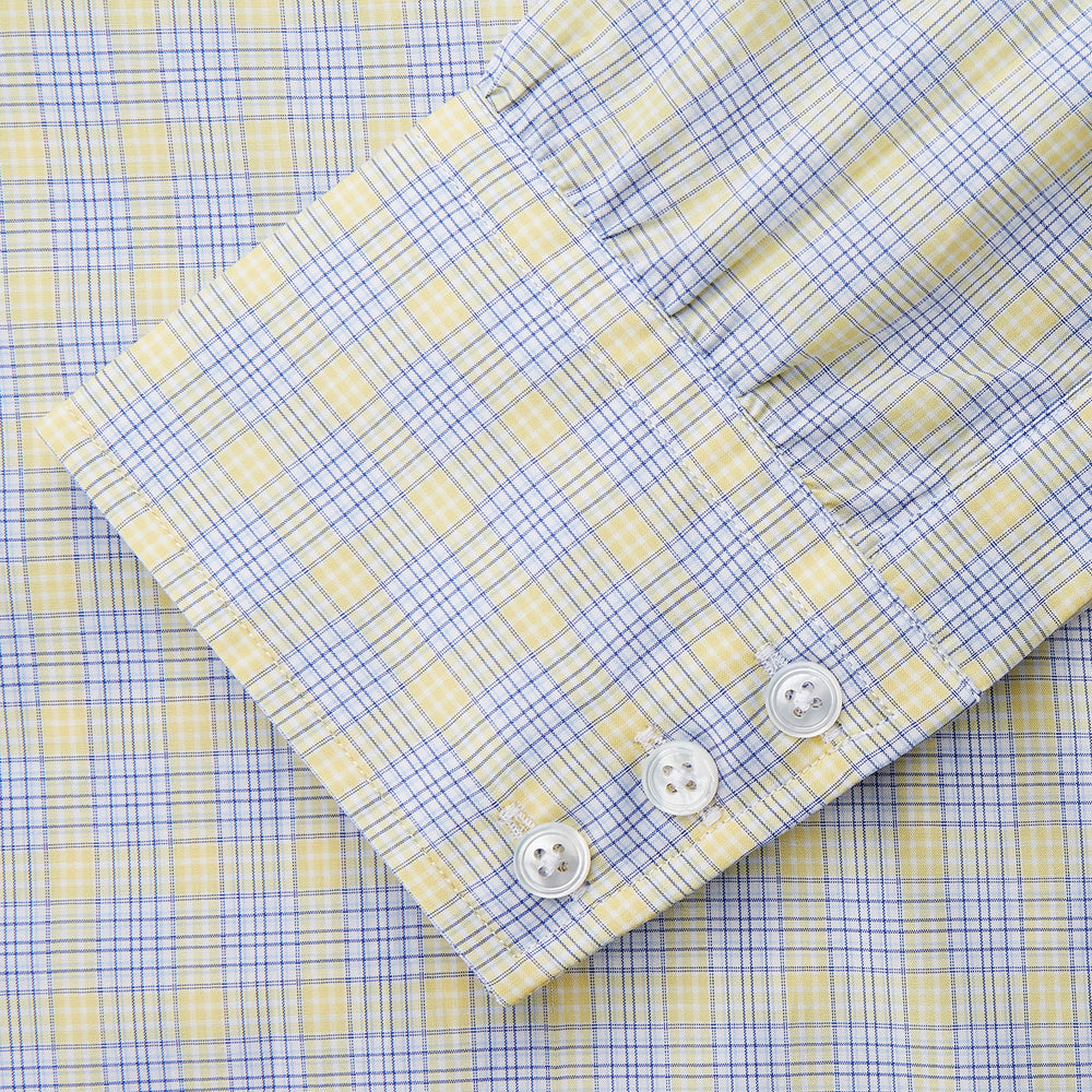 Yellow Multi-check Cotton Regular Fit Mayfair Shirt
