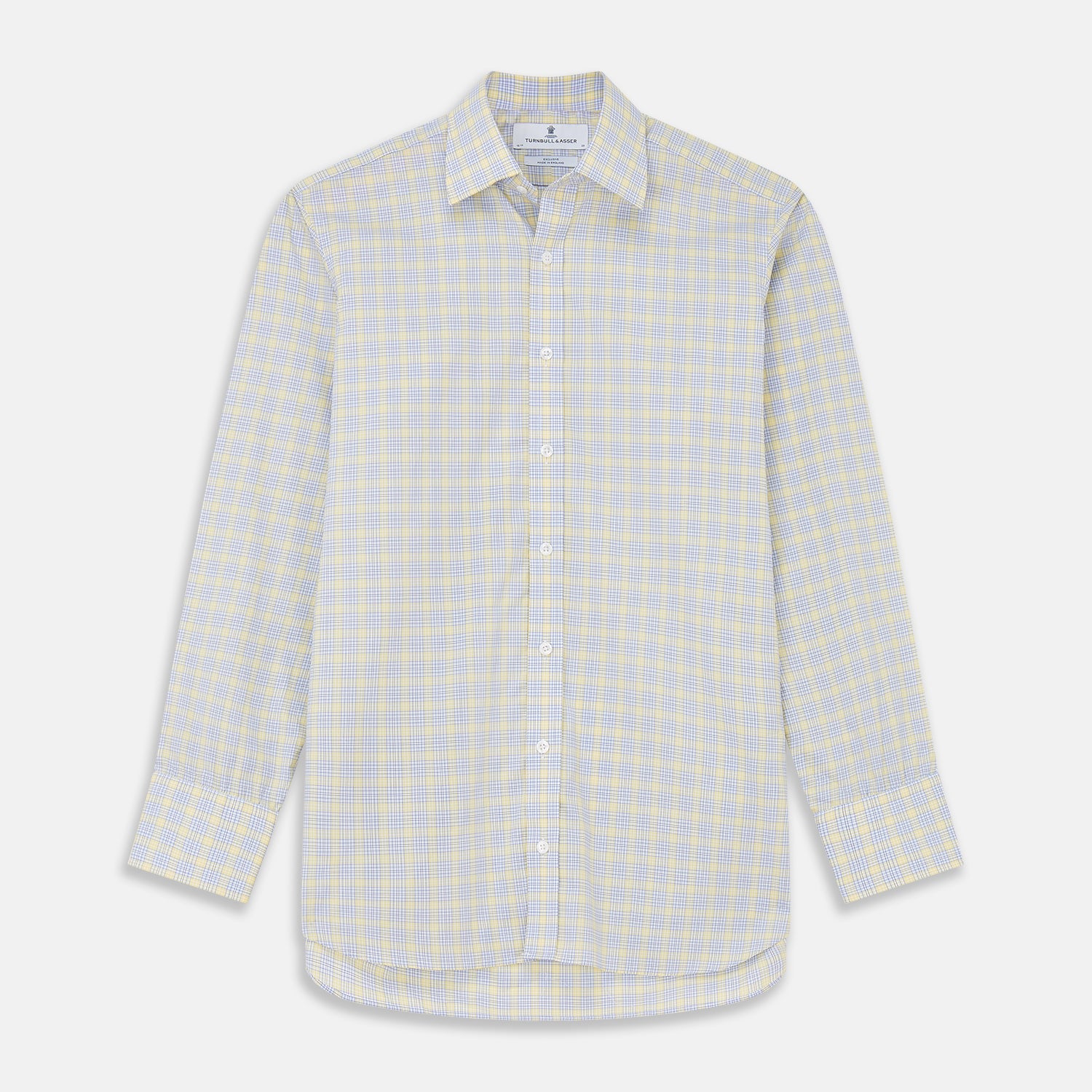Yellow Multi-check Cotton Regular Fit Mayfair Shirt