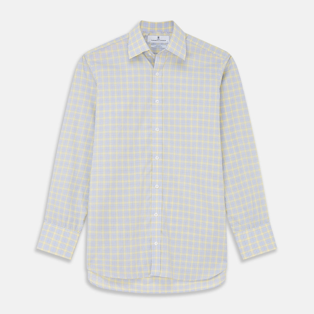 Yellow Multi-check Cotton Regular Fit Mayfair Shirt