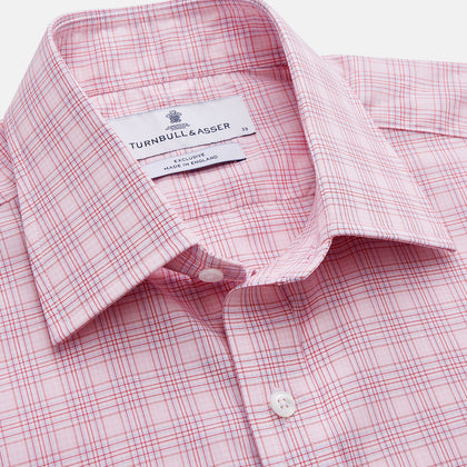 Pink Multi-check Cotton Regular Fit Mayfair Shirt
