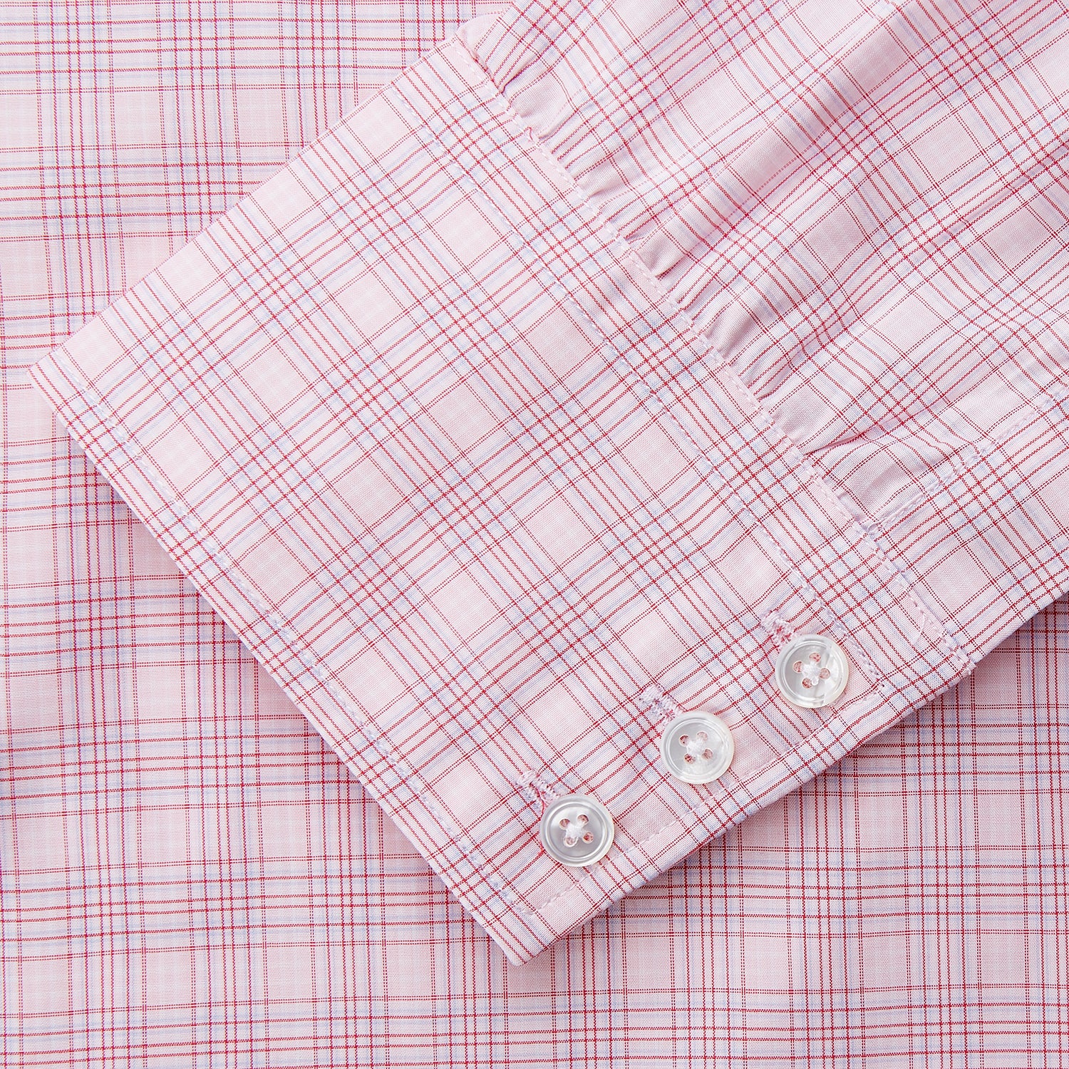 Pink Multi-check Cotton Regular Fit Mayfair Shirt
