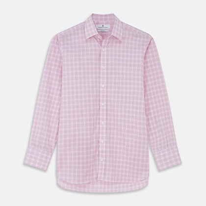 Pink Multi-check Cotton Regular Fit Mayfair Shirt