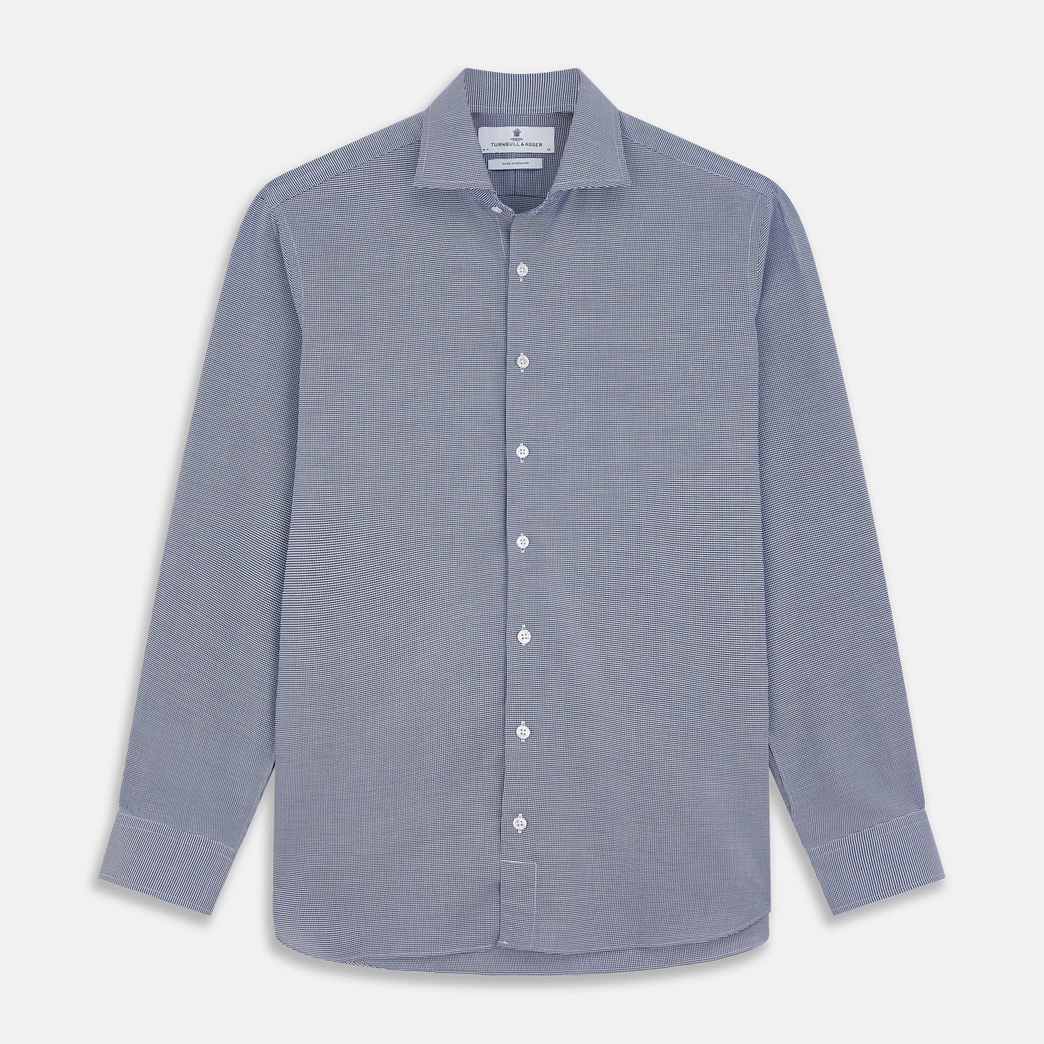 Navy Cotton Voile Tailored Fit Shelton Shirt | Turnbull & Asser