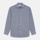 Navy Pattern Cotton Voile Tailored Fit Shelton Shirt