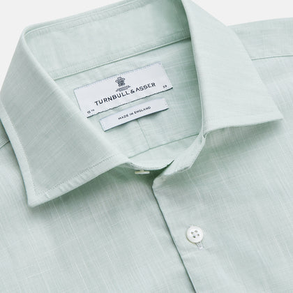 Light Green Chambray Tailored Fit Shelton Shirt