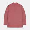 View 3 of product The Turnbull & Asser Pink Cord Bern Blazer features notch lapels, two brown buttons, three front pockets, and buttoned cuffs, showcasing Italian tailoring against a plain white background.