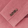View 2 of product The Turnbull & Asser Pink Cord Bern Blazer features notch lapels, two brown buttons, three front pockets, and buttoned cuffs, showcasing Italian tailoring against a plain white background.
