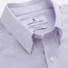 View 2 of product The Blue Multi Check Cashmerello Weekend Fit Hayne Shirt by Turnbull & Asser features long sleeves, a button-down front, Dorset collar, buttoned cuffs, and a blue check pattern, shown laid flat on a white background.