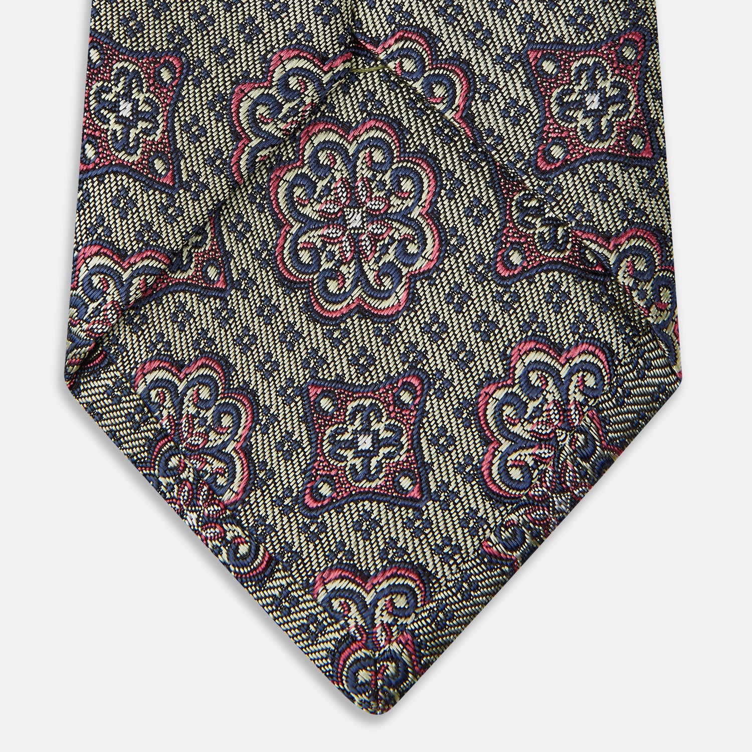Image 4 of product Green Floral Tile Silk Tie
