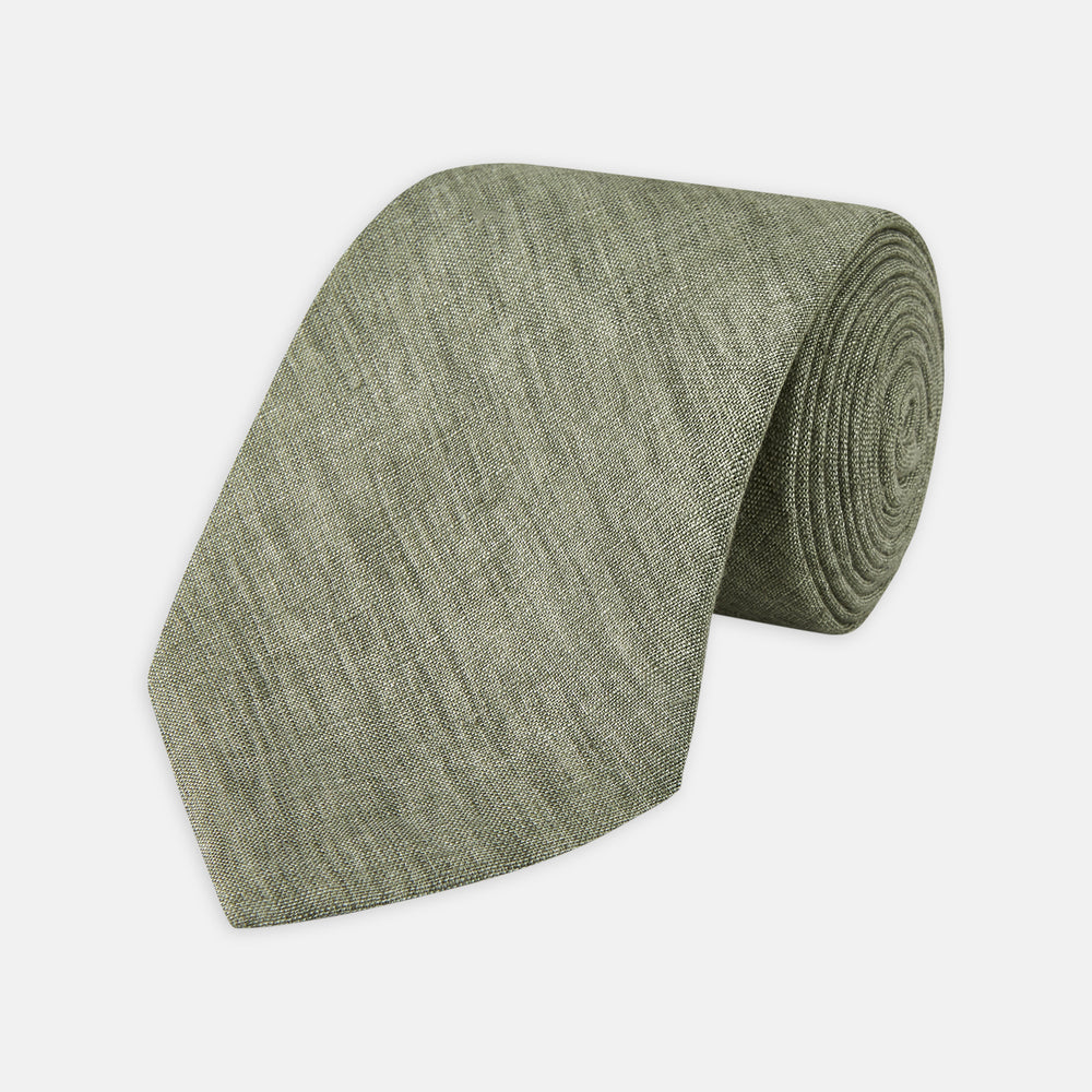 Sage Green Linen Tie