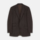 Brown and Navy Checked Wool Barrington Blazer