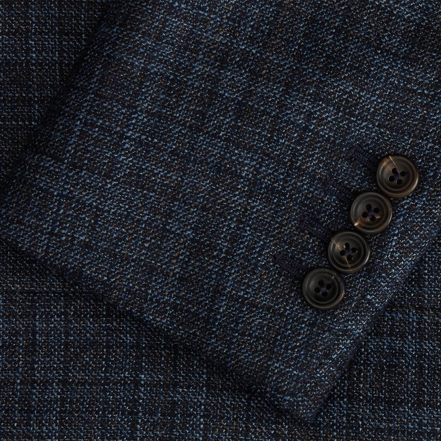 Navy Check Wool and Cashmere Blend Double Breasted Bertie Blazer