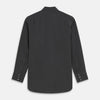 View 5 of product The Turnbull & Asser Charcoal Cotton and Wool Blend Regular Fit Mayfair Shirt features a classic collar, front buttons, and buttoned cuffs—ideal for fans of timeless Mayfair shirts.