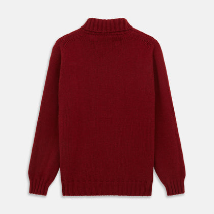 Russet Cashmere Roll Neck Clark Jumper Image 2