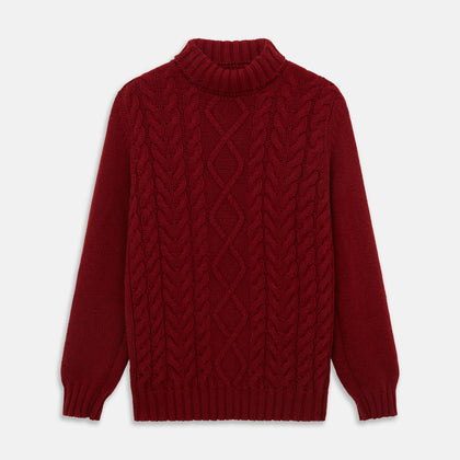 Russet Cashmere Roll Neck Clark Jumper