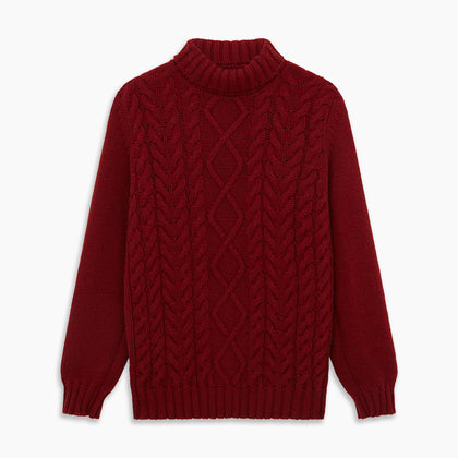 Russet Cashmere Roll Neck Clark Jumper Image 3