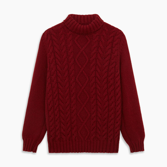 Russet Cashmere Roll Neck Clark Jumper Image 3