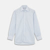 Blue and Yellow Grouped Stripe Shirt with T&A Collar and Double Cuffs