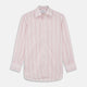 Pink And White Stripe Twill Cotton Regular Fit Shirt with T&A Collar And Double Cuffs