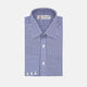 Navy & White Gingham Check Cotton Regular Fit Shirt with T&A Collar & 3-Button Cuffs