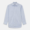 Blue And Pink Stripe Poplin Cotton Regular Fit Shirt with T&A Collar and 3-Button Cuffs