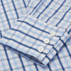 Blue Check Poplin Shirt with T&A Collar and 3-Button Cuffs