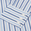 Blue Stripe Poplin Shirt with T&A Collar and 3-Button Cuffs