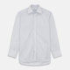 White And Blue Stripe Sea Island Quality Cotton Shirt With T&A Collar and 3-Button Cuffs